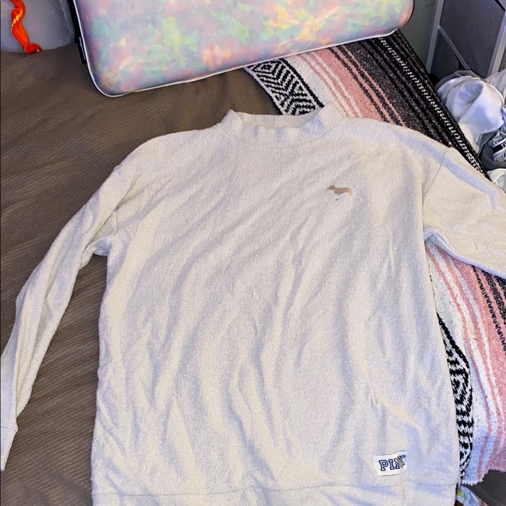 Victoria's Secret Cream Crewneck Sweater Soft Lightweight Design